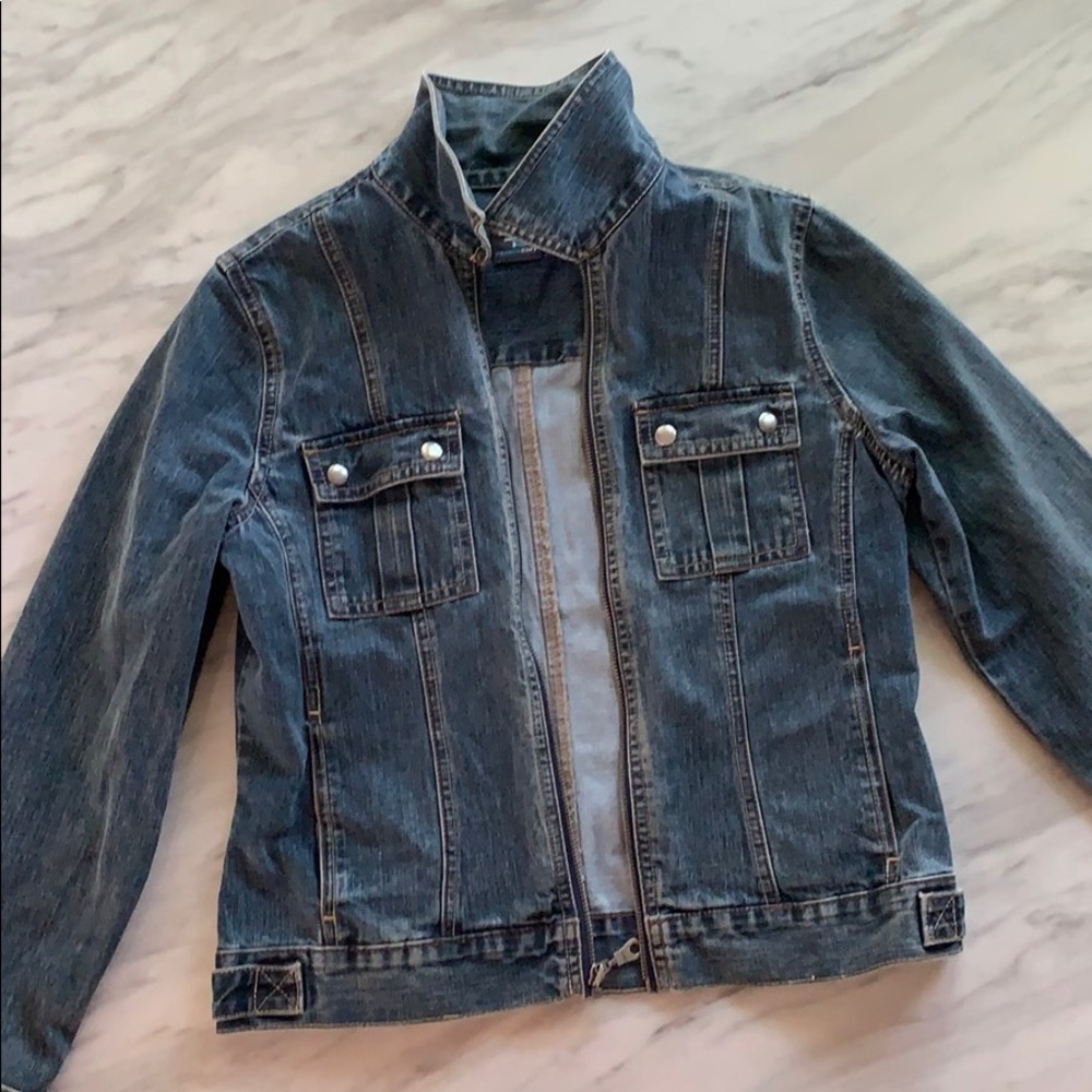French Cuff denim jean jacket